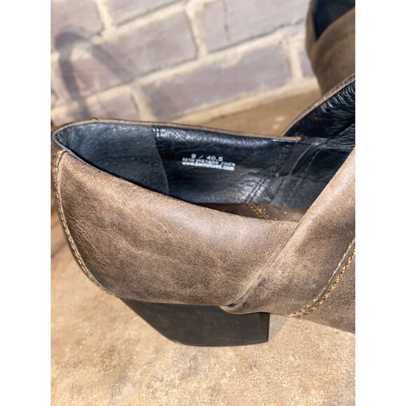 Ankle Boots Size 9 Womens Leather Western Clogs Heels Slip On Loafers Cowboy - Picture 5 of 16